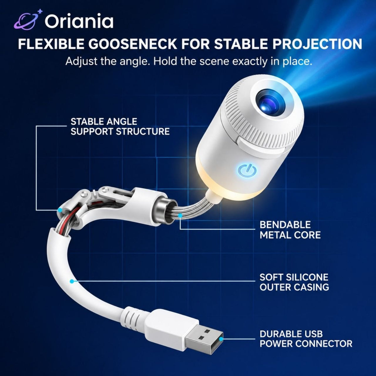ORIANIA Sternenhimmel-Projektor 24-in-1 – USB-Nachtlicht