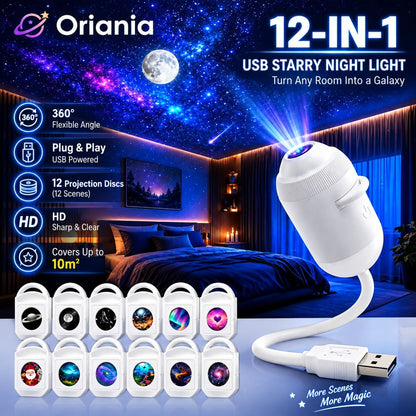 ORIANIA Sternenhimmel-Projektor 24-in-1 – USB-Nachtlicht