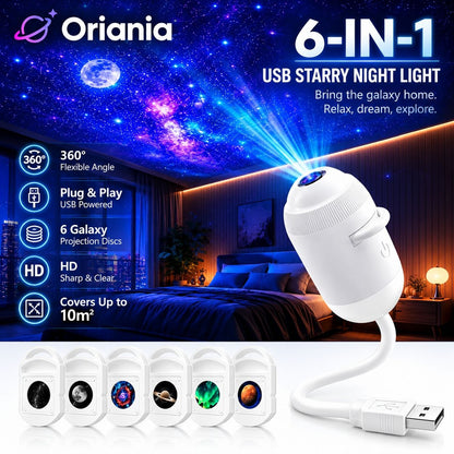 ORIANIA Sternenhimmel-Projektor 24-in-1 – USB-Nachtlicht